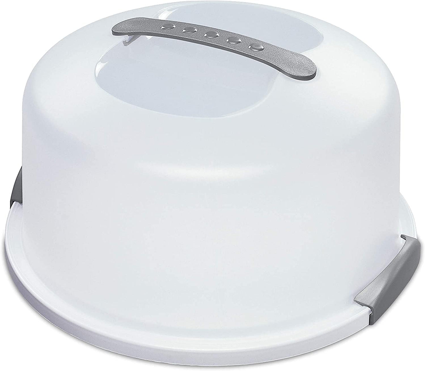 Large Capacity Cake Carrier with Handle & Locking Lid – 13.8" Dia x 8" Tall – Transparent Dome Cake Storage Holder for Multi-Layer Cakes, Safe Transport & Elegant Display