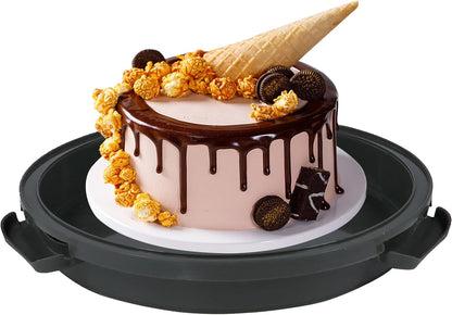 2-Tier Cupcake Carrier with Clear Dome Lid – Holds 24 Standard Cupcakes, Food-Grade Plastic Dessert Storage Box with Handle