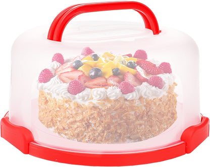 Portable Cake Carrier with Anti-Slip Base & Snap-Lock Lid – Food-Grade PP Dessert Holder, Fits up to 11" Cakes or Pies