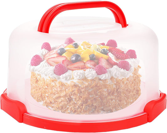 Portable Cake Carrier with Anti-Slip Base & Snap-Lock Lid – Food-Grade PP Dessert Holder, Fits up to 11" Cakes or Pies