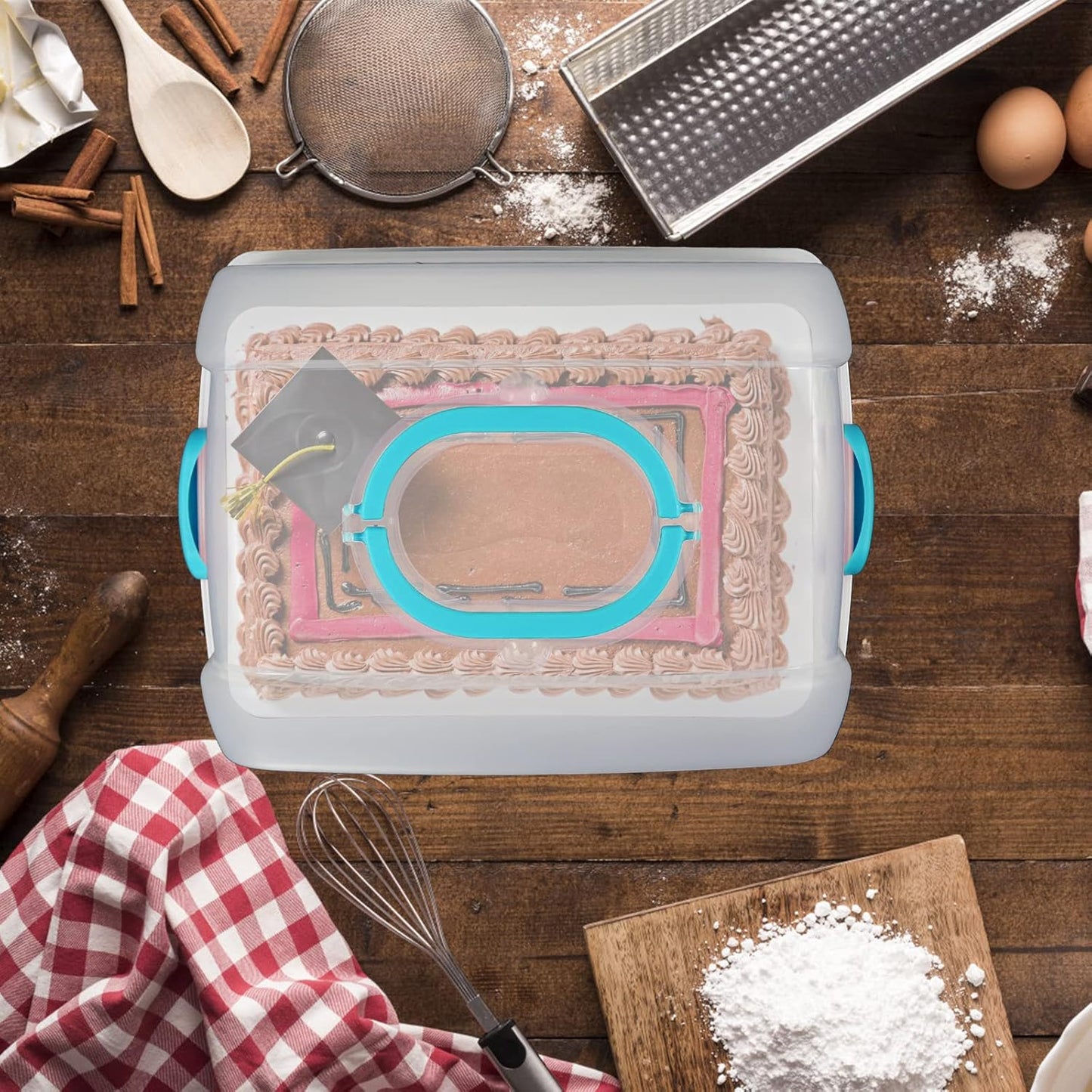 2-Tier Rectangular Cupcake Carrier with Clear Lid – Food-Grade Plastic Dessert Holder, Holds 24 Cupcakes, Portable Cake Storage Box
